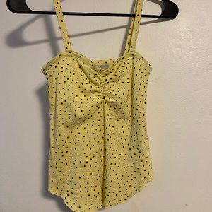 Urban outfitters yellow rouched tank top